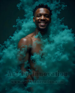 Men Enveloped by Color – AI Abstract Art | Art by Innovation