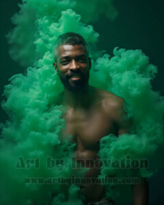 Men Enveloped by Color – AI Abstract Art | Art by Innovation
