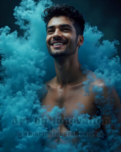 Men Enveloped by Color – AI Abstract Art | Art by Innovation