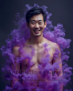 Men Enveloped by Color – AI Abstract Art | Art by Innovation