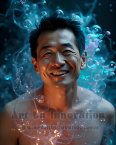 Men Enveloped by Color – AI Abstract Art | Art by Innovation