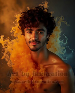 Men Enveloped by Color – AI Abstract Art | Art by Innovation