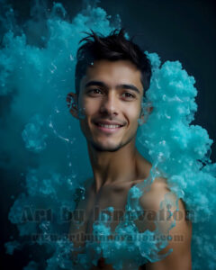 Men Enveloped by Color – AI Abstract Art | Art by Innovation
