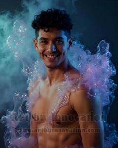 Men Enveloped by Color – AI Abstract Art | Art by Innovation