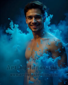 Men Enveloped by Color – AI Abstract Art | Art by Innovation