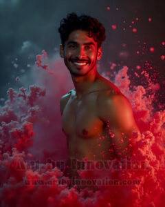 Men Enveloped by Color – AI Abstract Art | Art by Innovation