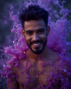 Men Enveloped by Color – AI Abstract Art | Art by Innovation