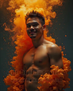 Men Enveloped by Color – AI Abstract Art | Art by Innovation