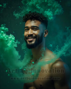 Men Enveloped by Color – AI Abstract Art | Art by Innovation