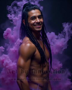 Men Enveloped by Color – AI Abstract Art | Art by Innovation