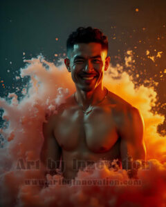 Men Enveloped by Color – AI Abstract Art | Art by Innovation