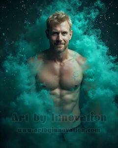 Men Enveloped by Color – AI Abstract Art | Art by Innovation