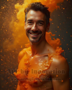 Men Enveloped by Color – AI Abstract Art | Art by Innovation