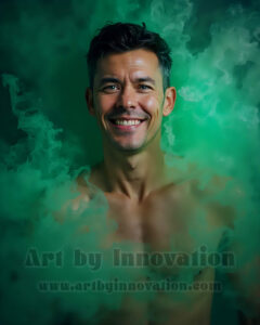 Men Enveloped by Color – AI Abstract Art | Art by Innovation