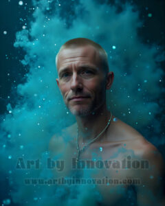 Men Enveloped by Color – AI Abstract Art | Art by Innovation