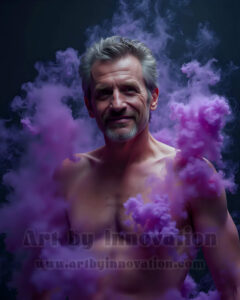 Men Enveloped by Color – AI Abstract Art | Art by Innovation