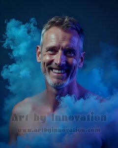 Men Enveloped by Color – AI Abstract Art | Art by Innovation