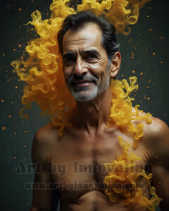 Men Enveloped by Color – AI Abstract Art | Art by Innovation