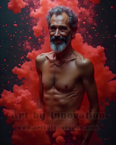 Men Enveloped by Color – AI Abstract Art | Art by Innovation