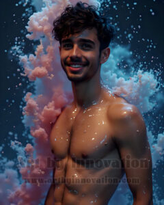 Men Enveloped by Color – AI Abstract Art | Art by Innovation