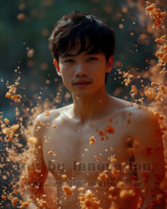 Men Enveloped by Color – AI Abstract Art | Art by Innovation