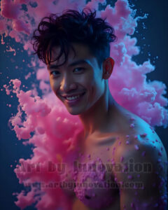 Men Enveloped by Color – AI Abstract Art | Art by Innovation