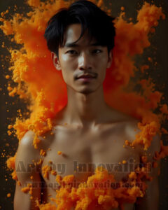 Men Enveloped by Color – AI Abstract Art | Art by Innovation
