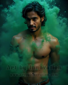 Men Enveloped by Color – AI Abstract Art | Art by Innovation