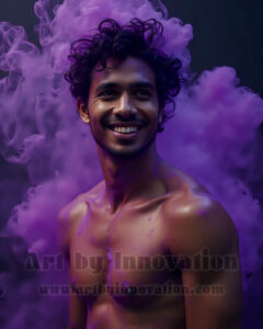 Men Enveloped by Color – AI Abstract Art | Art by Innovation