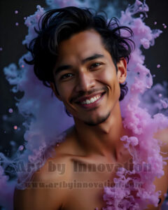 Men Enveloped by Color – AI Abstract Art | Art by Innovation