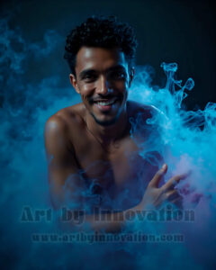 Men Enveloped by Color – AI Abstract Art | Art by Innovation
