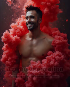 Men Enveloped by Color – AI Abstract Art | Art by Innovation