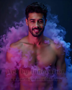 Men Enveloped by Color – AI Abstract Art | Art by Innovation