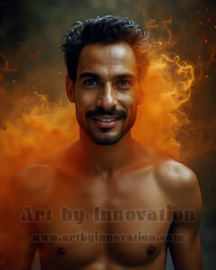 Men Enveloped by Color – AI Abstract Art | Art by Innovation