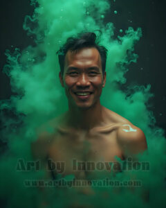 Men Enveloped by Color – AI Abstract Art | Art by Innovation