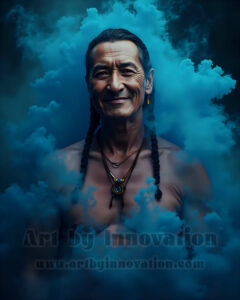 Men Enveloped by Color – AI Abstract Art | Art by Innovation