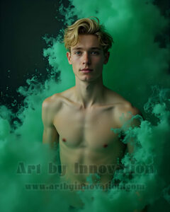 Men Enveloped by Color – AI Abstract Art | Art by Innovation