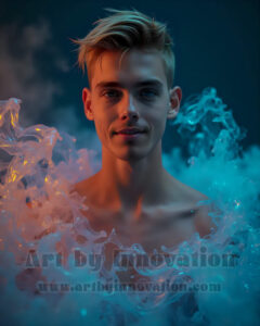 Men Enveloped by Color – AI Abstract Art | Art by Innovation