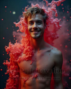 Men Enveloped by Color – AI Abstract Art | Art by Innovation