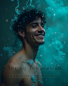 Men Enveloped by Color – AI Abstract Art | Art by Innovation