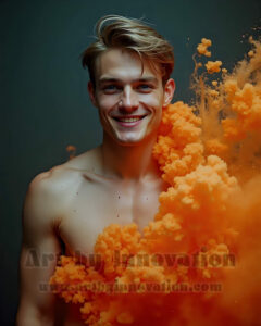 Men Enveloped by Color – AI Abstract Art | Art by Innovation