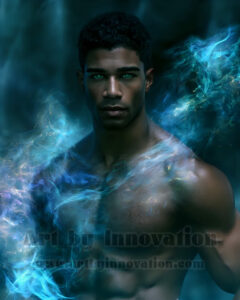 Men Enveloped by Color – AI Abstract Art | Art by Innovation