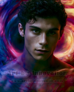 Men Enveloped by Color – AI Abstract Art | Art by Innovation
