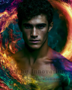 Men Enveloped by Color – AI Abstract Art | Art by Innovation