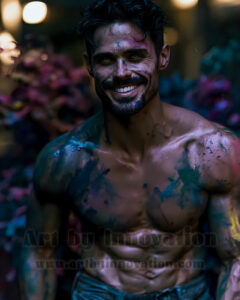 Men Enveloped by Color – AI Abstract Art | Art by Innovation