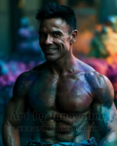 Men Enveloped by Color – AI Abstract Art | Art by Innovation
