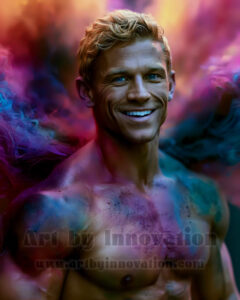 Men Enveloped by Color – AI Abstract Art | Art by Innovation