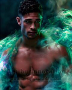 Men Enveloped by Color – AI Abstract Art | Art by Innovation