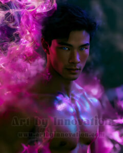 Men Enveloped by Color – AI Abstract Art | Art by Innovation