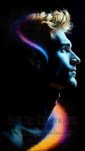 Men Enveloped by Color – AI Abstract Art | Art by Innovation